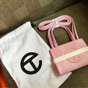 Bubblegum pink Telfar bag small